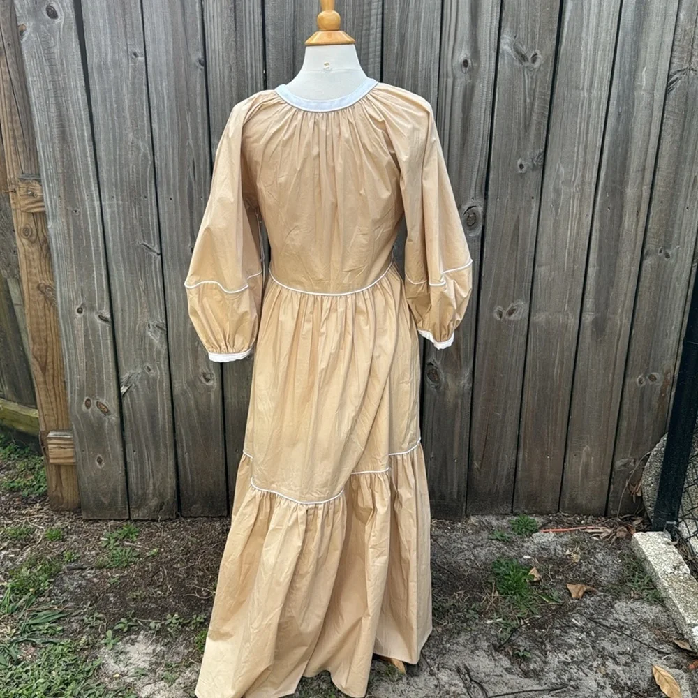 STAUD Demi Short Puff-sleeve Maxi Dress, NWT, size M - Picture 5 of 8